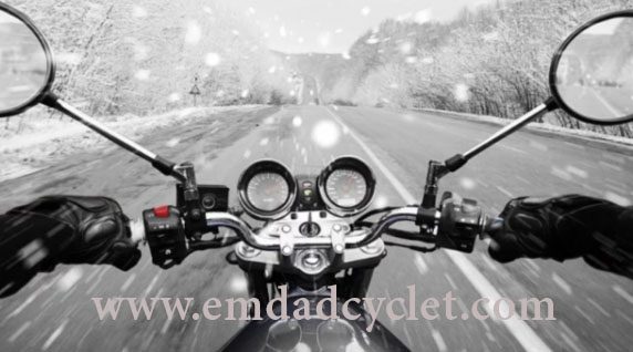 موتورسواری در زمستان